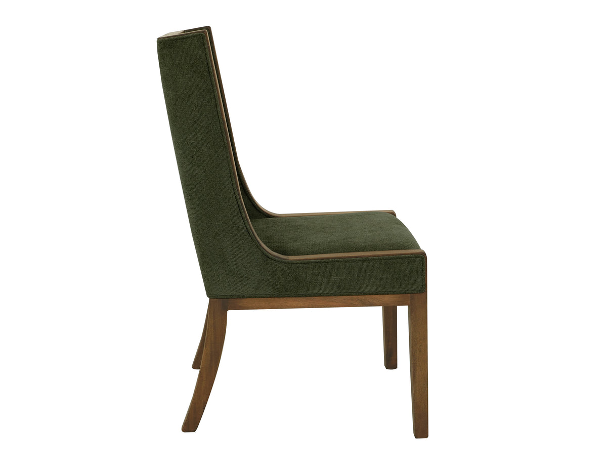 Mezquite Upholstered Chair, Green, Wooden Chair