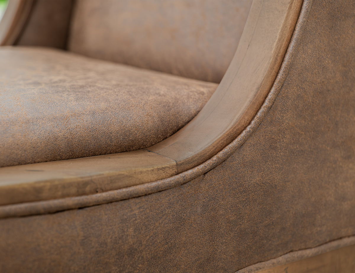 Mezquite Upholstered Chair, Brown, Wooden Chair - IFD6622CHU