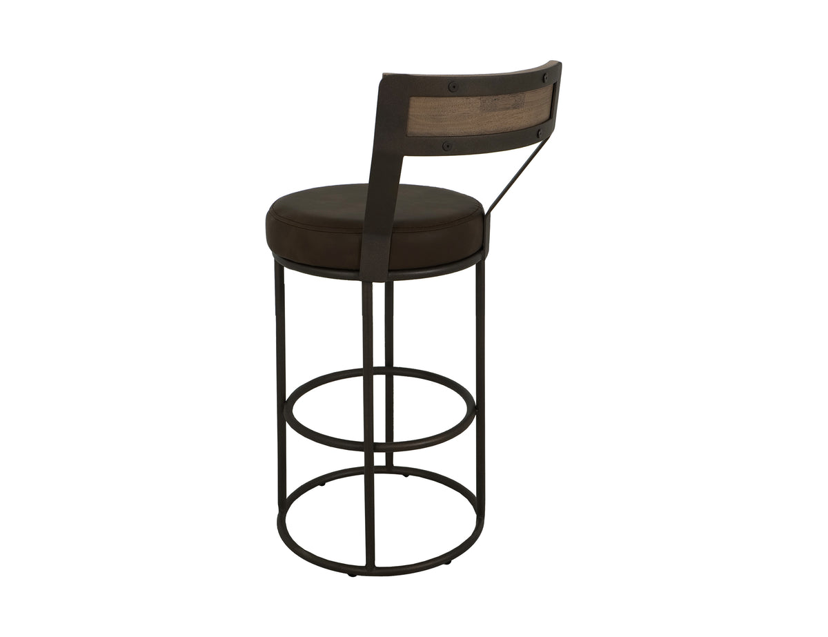 Xel-Ha Upholstered Barstool, Brown, Barstool 24"