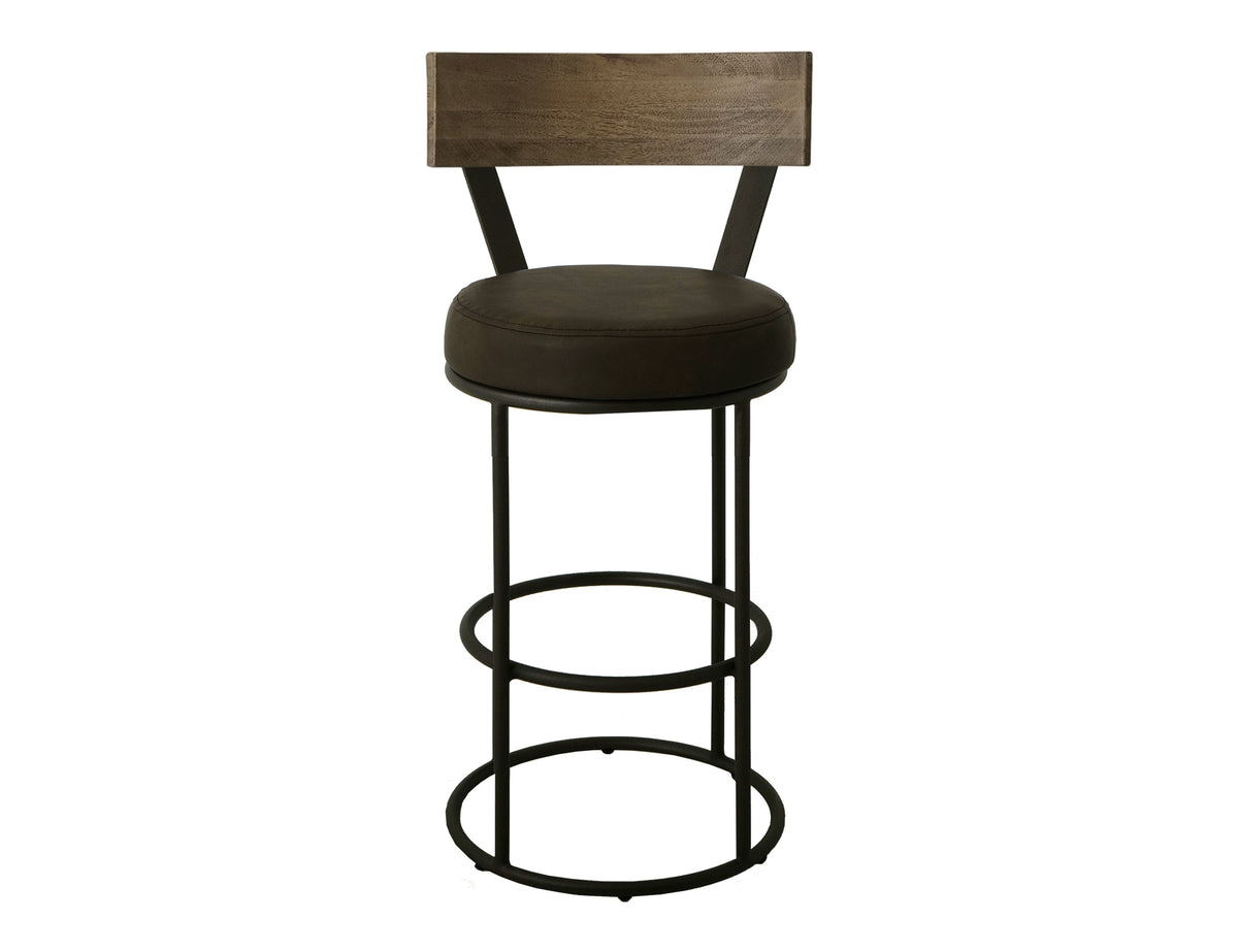 Xel-Ha Upholstered Barstool, Brown, Barstool 24"