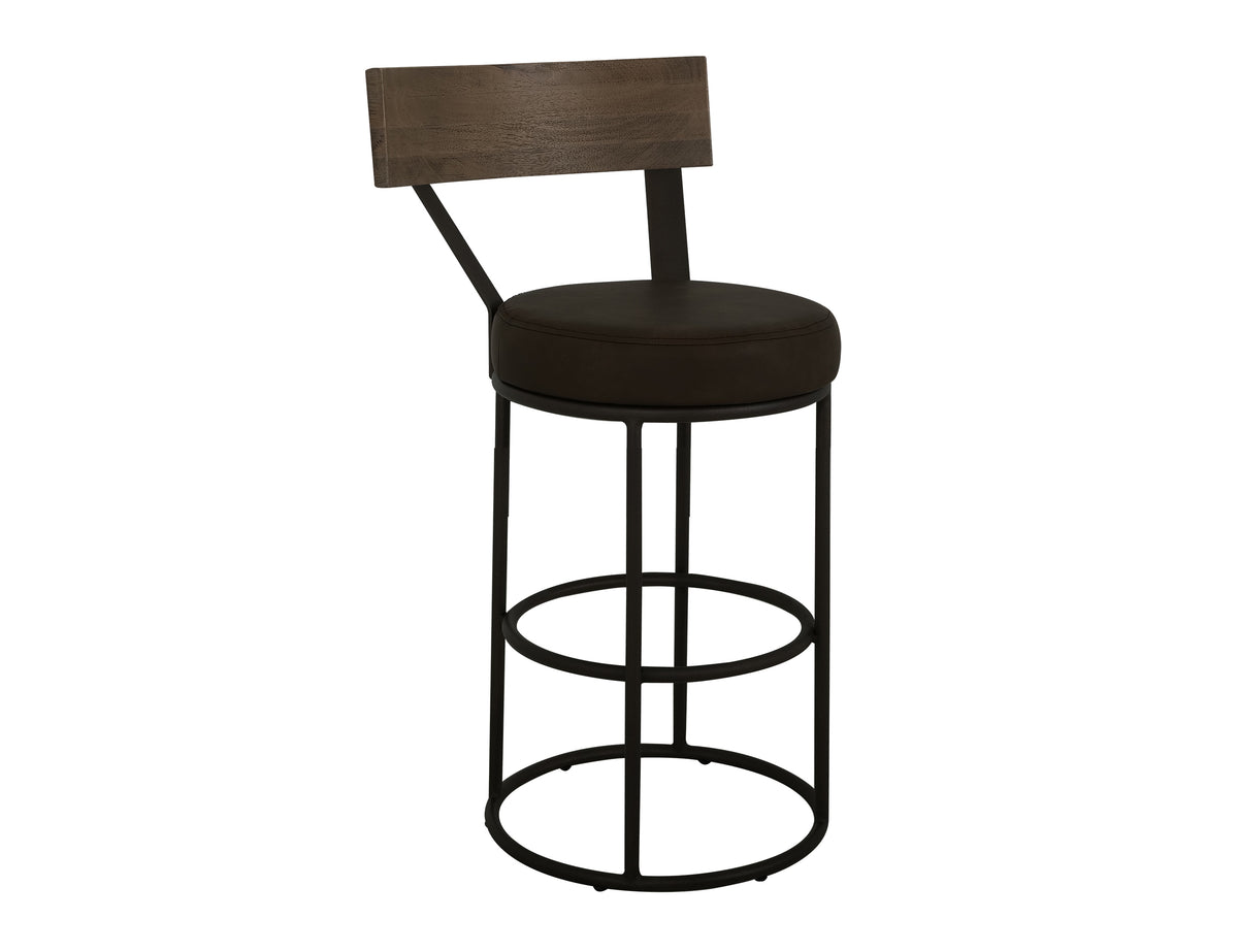 Xel-Ha Upholstered Barstool, Brown, Barstool 24"