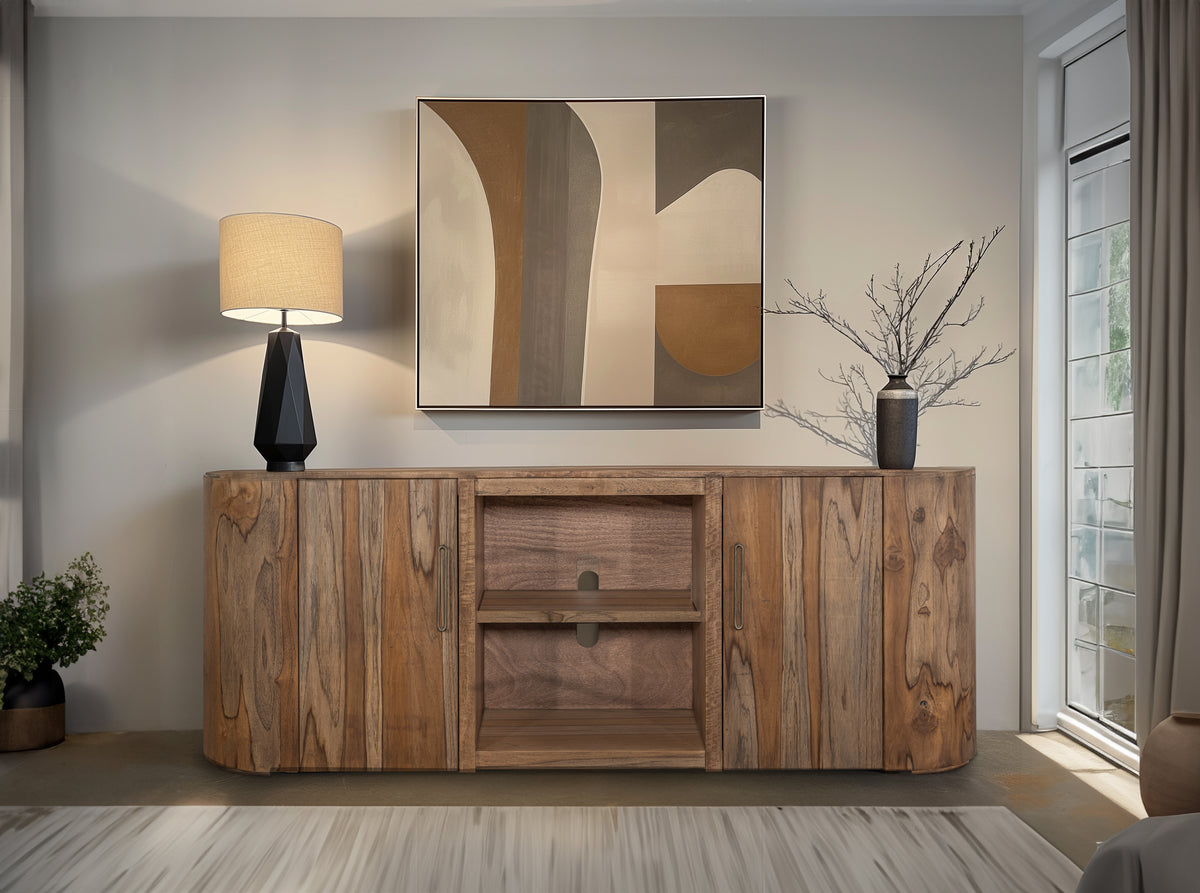 Balam TV Stand, Brown, 2 Door, TV Stand 80