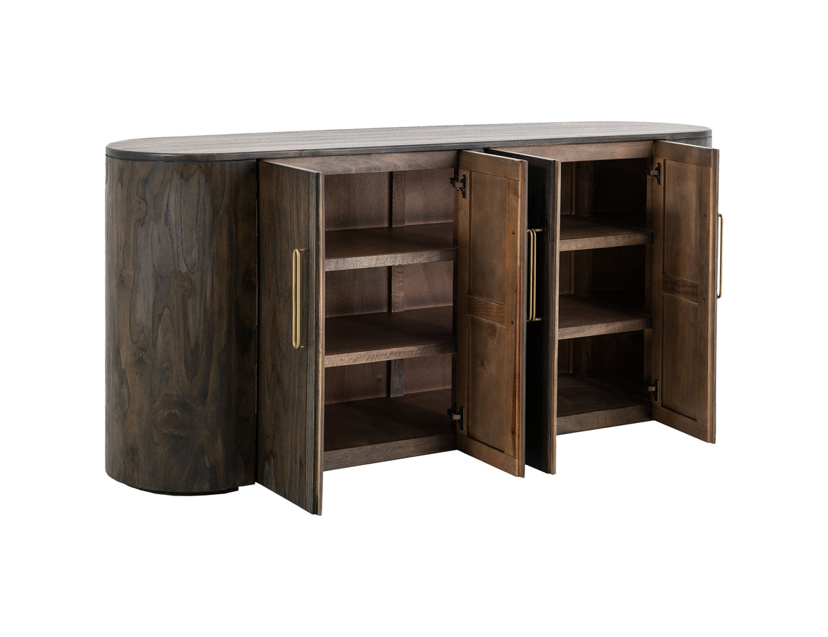 Black Balam Console, Black, 4 Doors