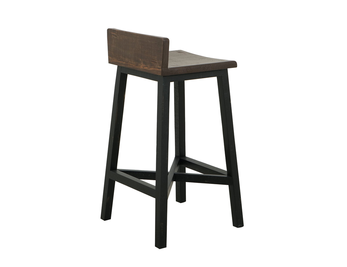 Pueblo Stool, Brown, 30" Wooden