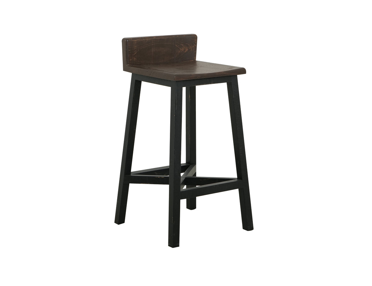 Pueblo Stool, Brown, 30" Wooden