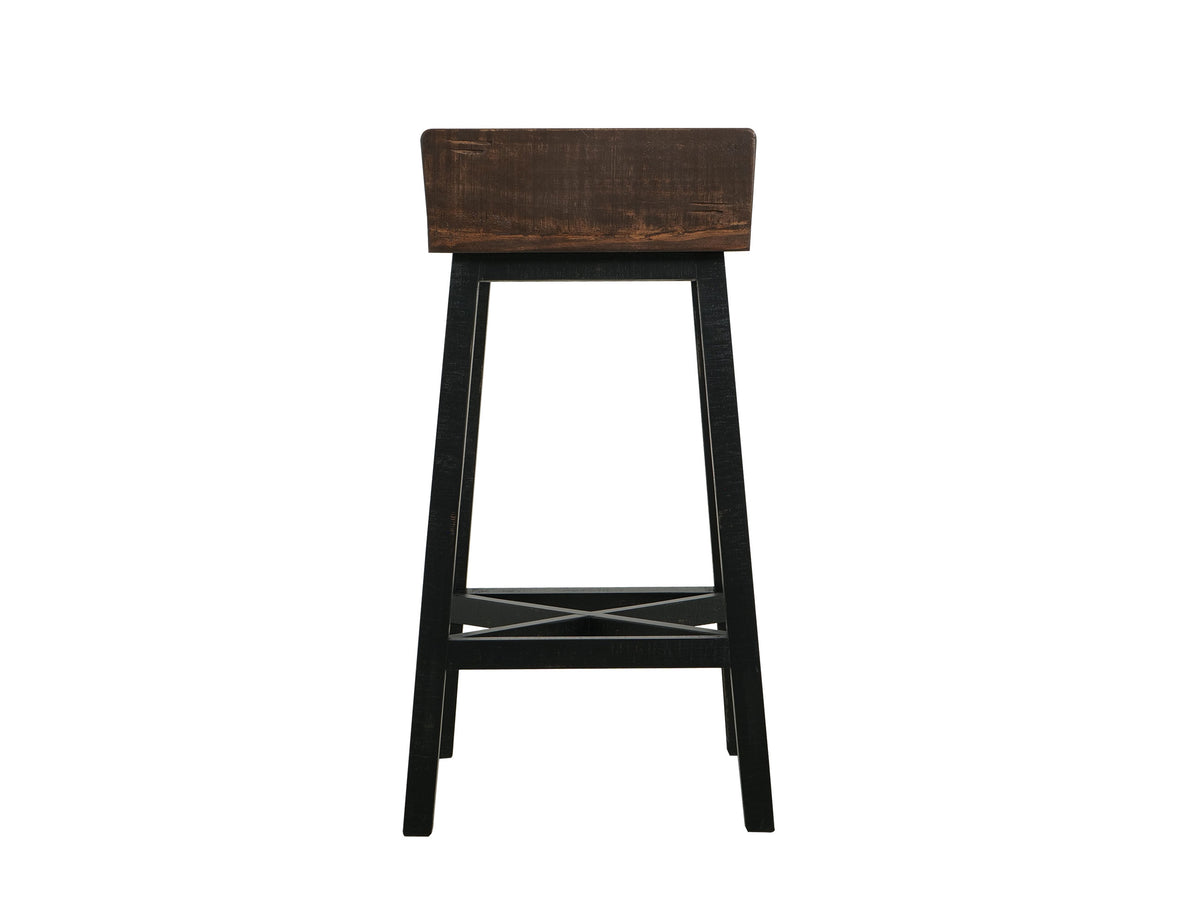 Pueblo Stool, Brown, 30" Wooden