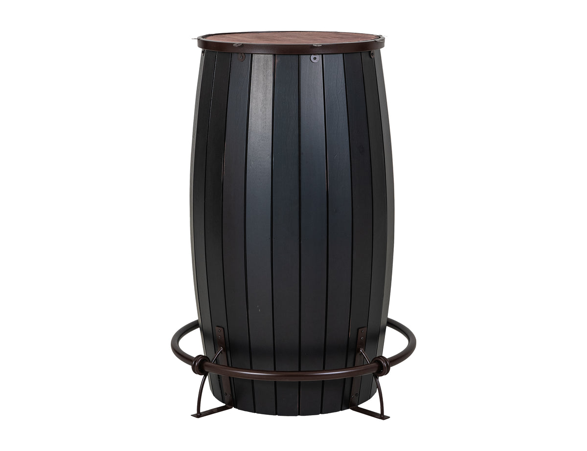 Antique Multicolor Bistro Table, Black, Base With Footrest