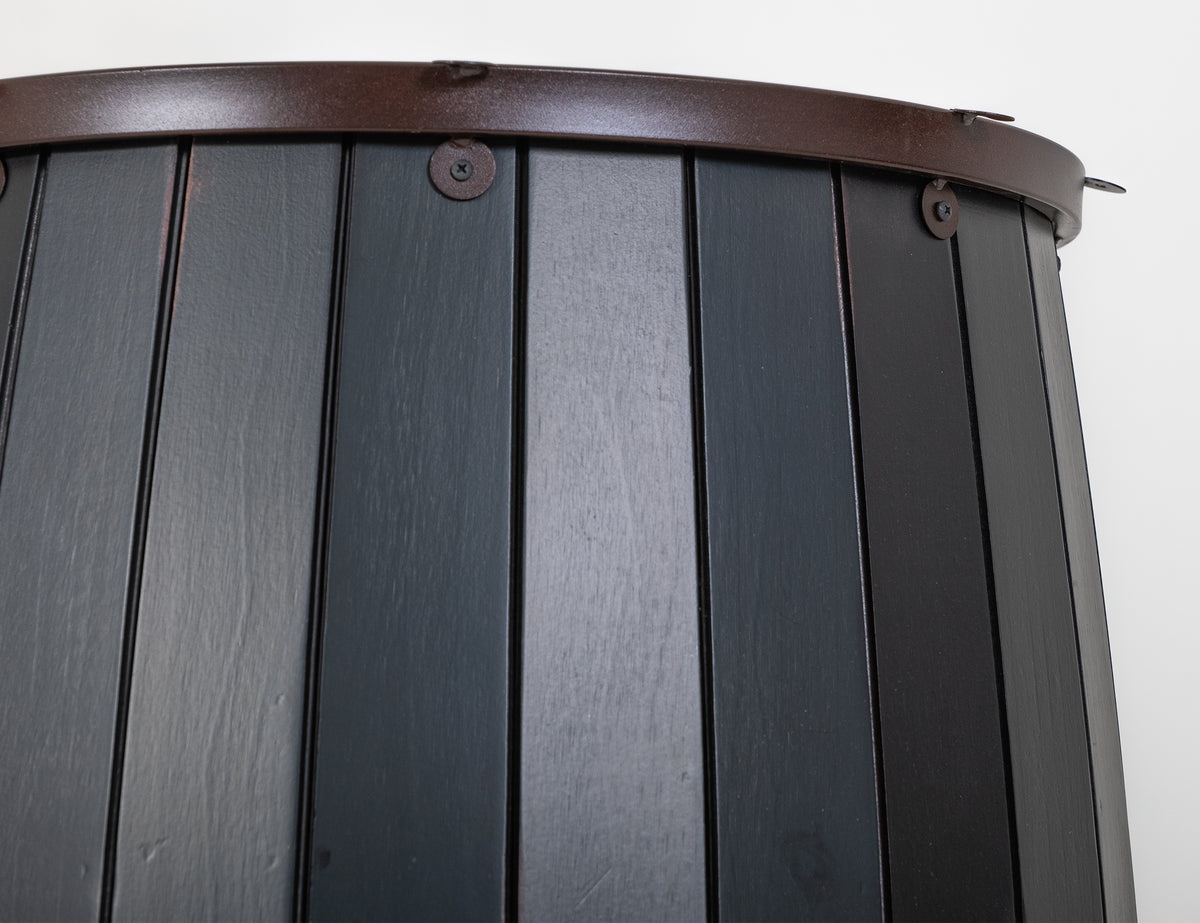 Antique Multicolor Bistro Table, Black, Base With Footrest