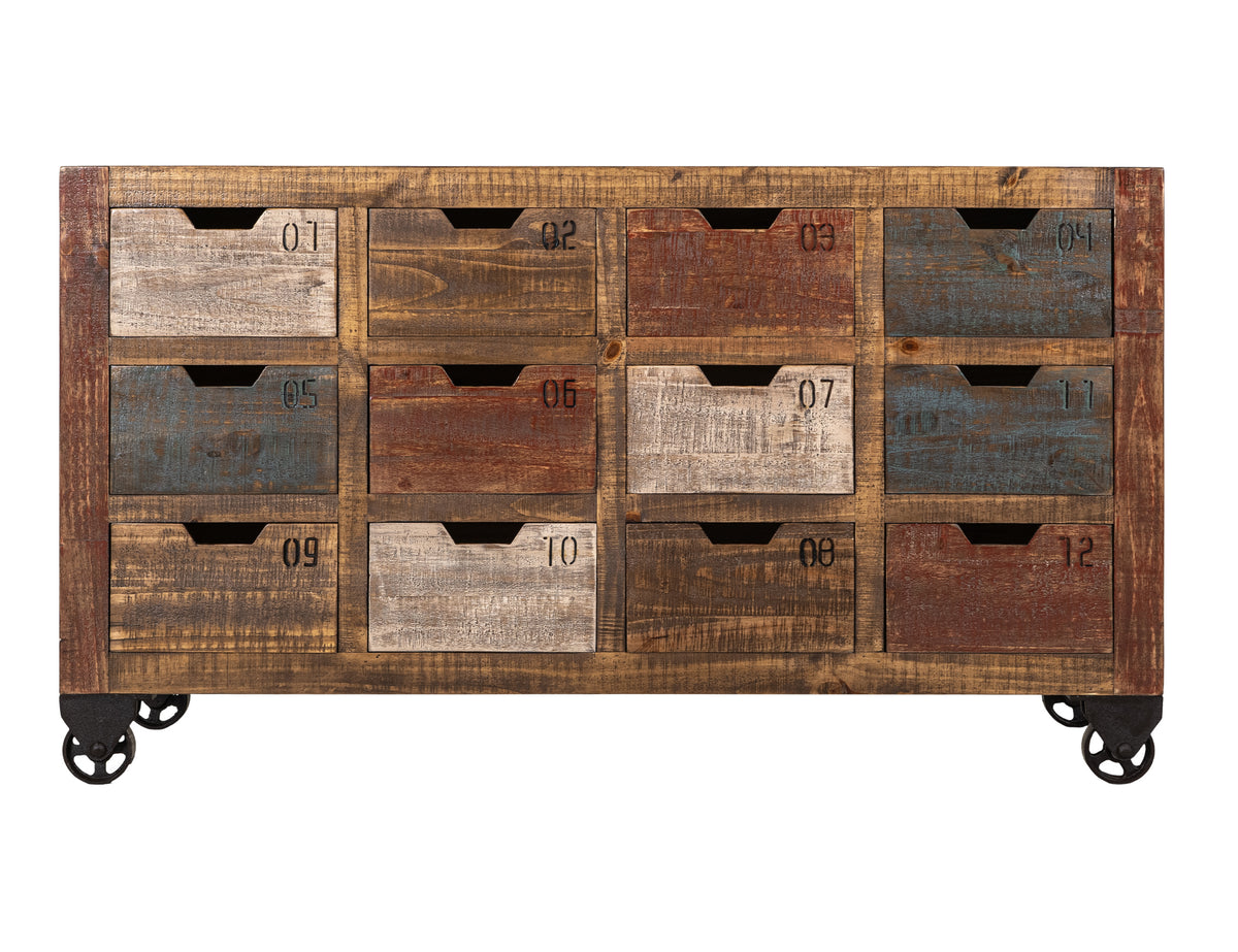 Urban Multidrawer Console, 12 Numbered Drawer