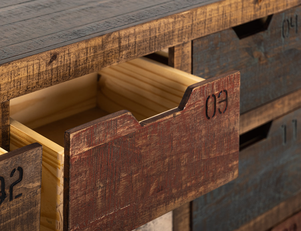 Urban Multidrawer Console, 12 Numbered Drawer