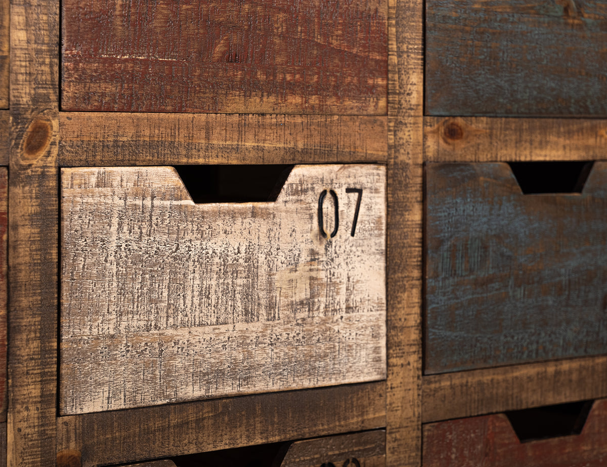 Urban Multidrawer Console, 12 Numbered Drawer