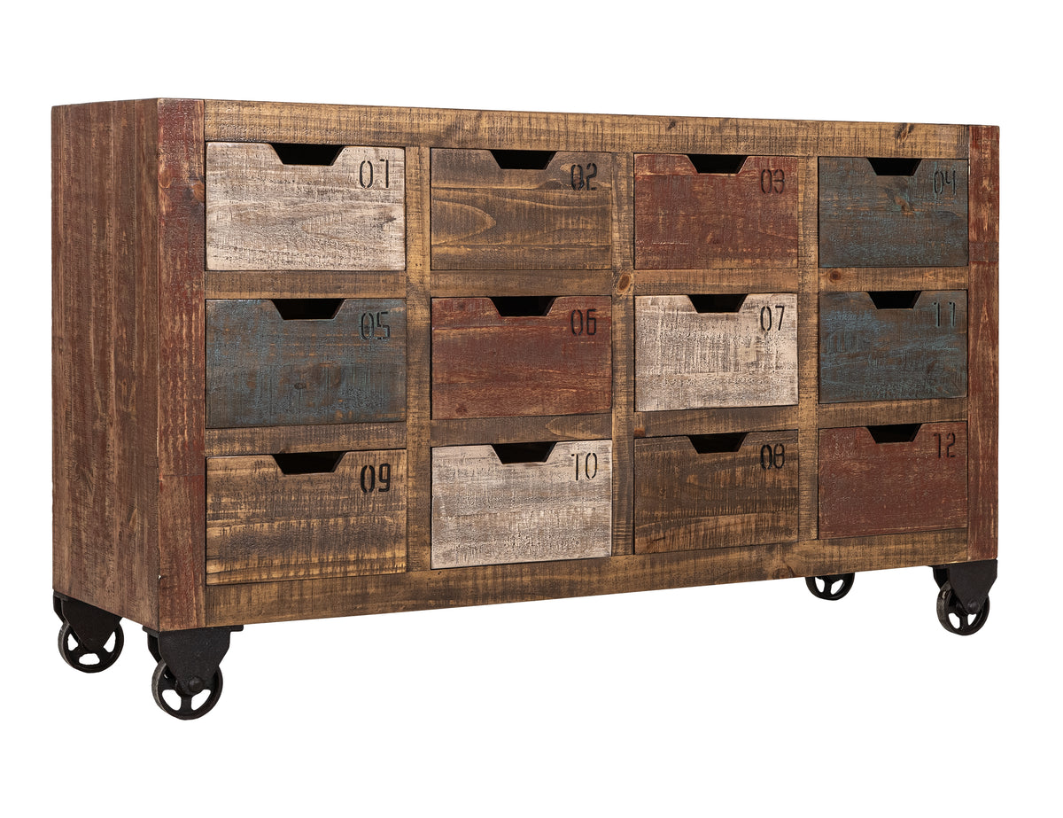 Urban Multidrawer Console, 12 Numbered Drawer