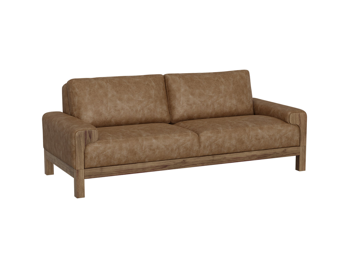 Sedona Sofa, Orange, Wooden Frame & Base