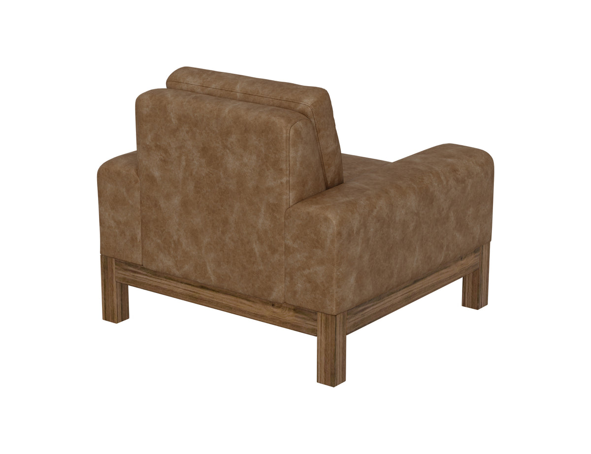 Sedona Armchair, Orange, Wooden Frame & Base