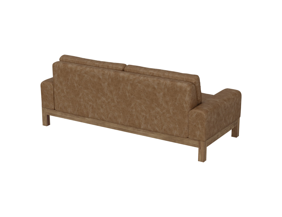 Sedona Sofa, Orange, Wooden Frame & Base