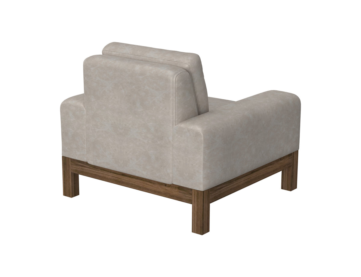 Sedona Armchair, Gray, Wooden Frame & Base