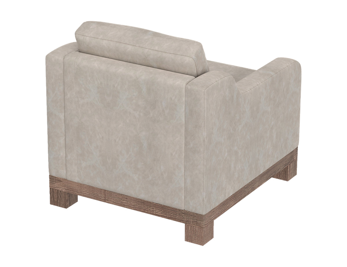 Samba Armchair, Gray, Wooden Frame & Base - IUP298-ACH-210