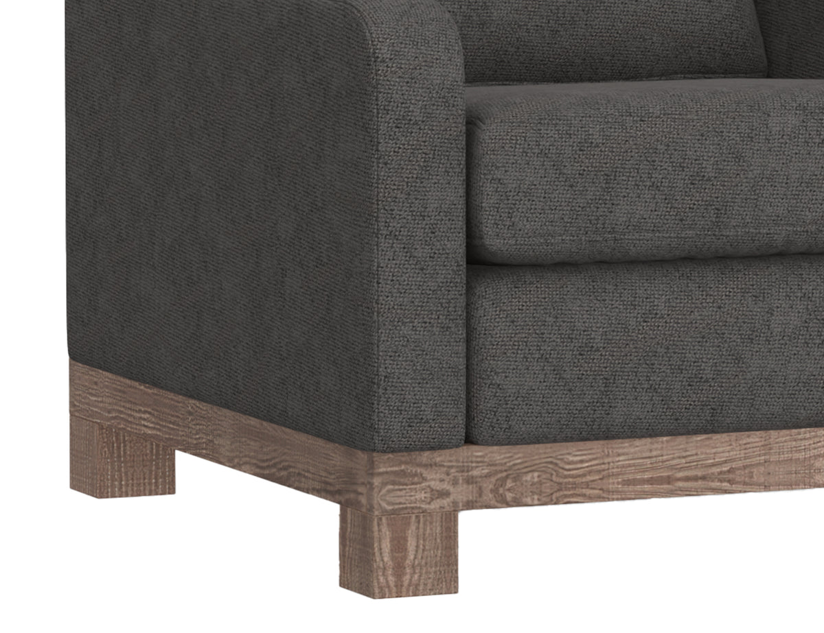 Samba Armchair, Gray, Wooden Frame & Base - IUP298-ACH-121