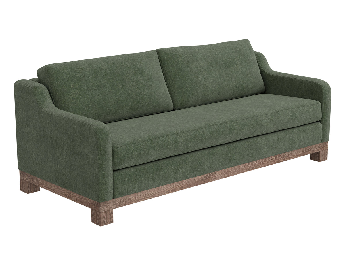 Samba Sofa, Green, Wooden Frame & Base