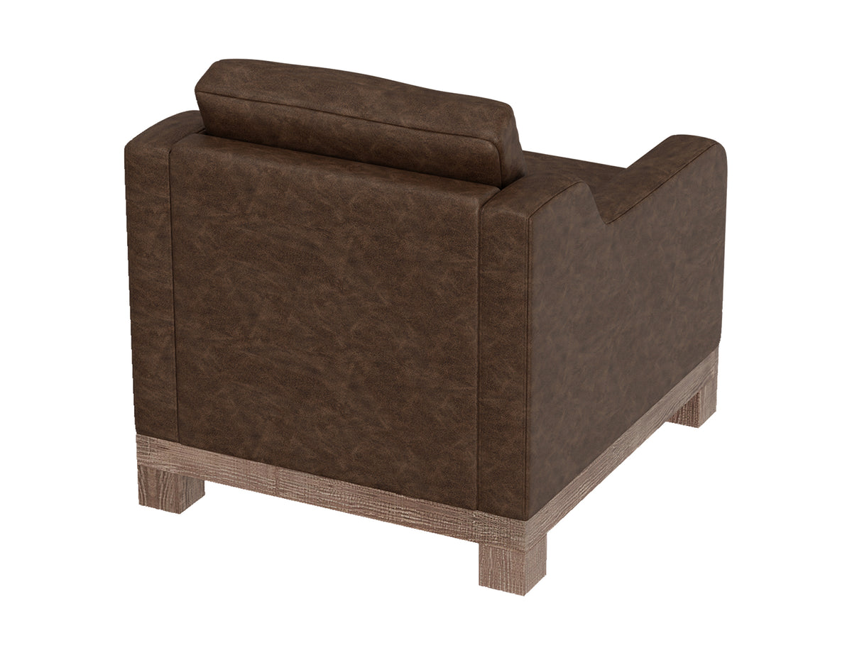 Samba Armchair, Brown, Wooden Frame & Base - IUP298-ACH-212
