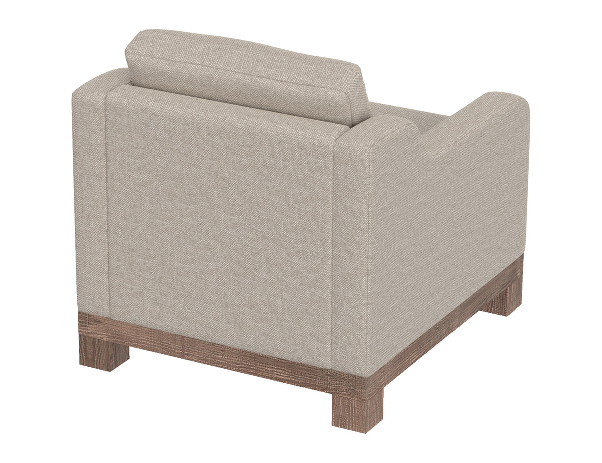 Samba Armchair, Beige, Wooden Frame & Base - IUP298-ACH-161