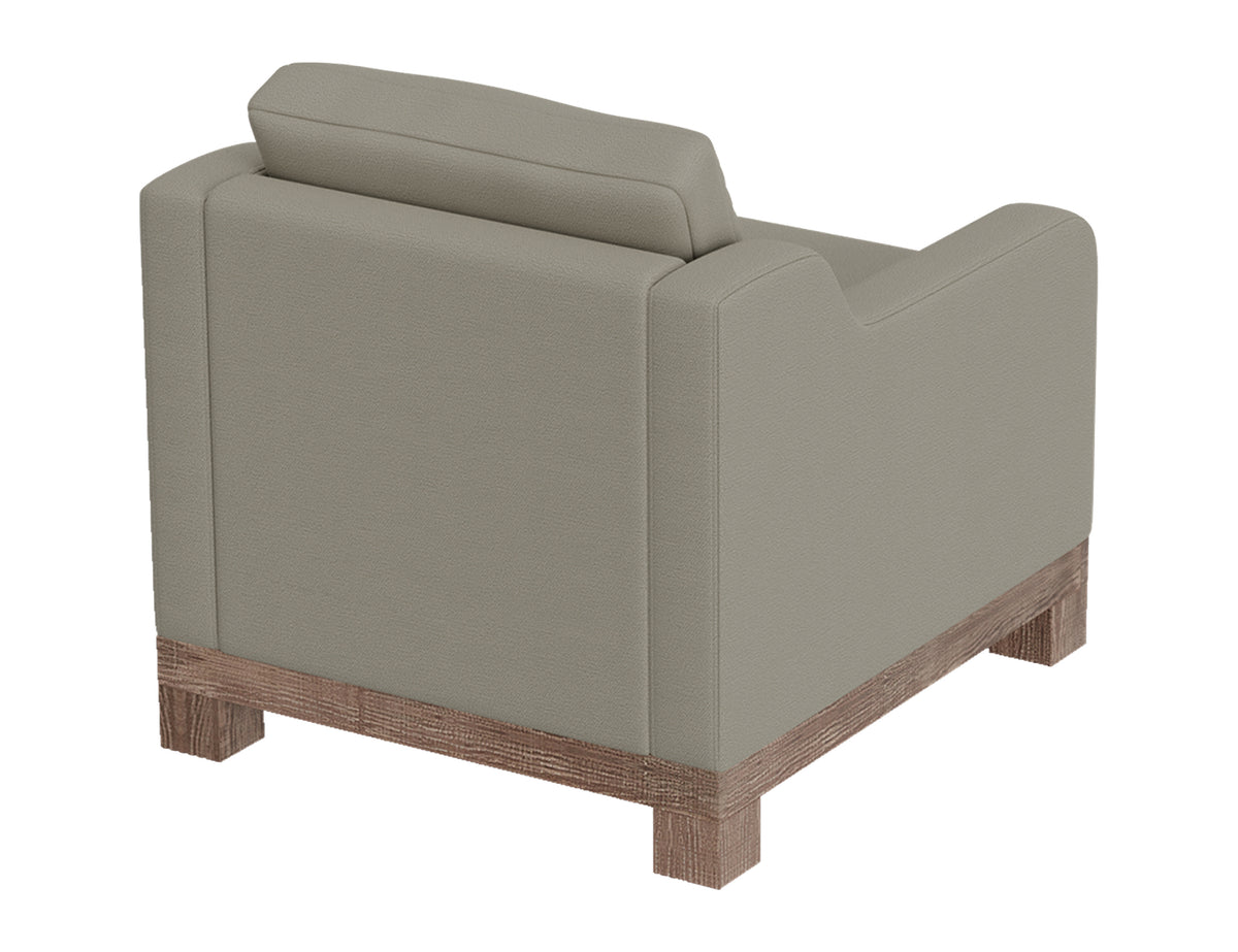 Samba Armchair, Gray, Wooden Frame & Base - IUP298-ACH-151