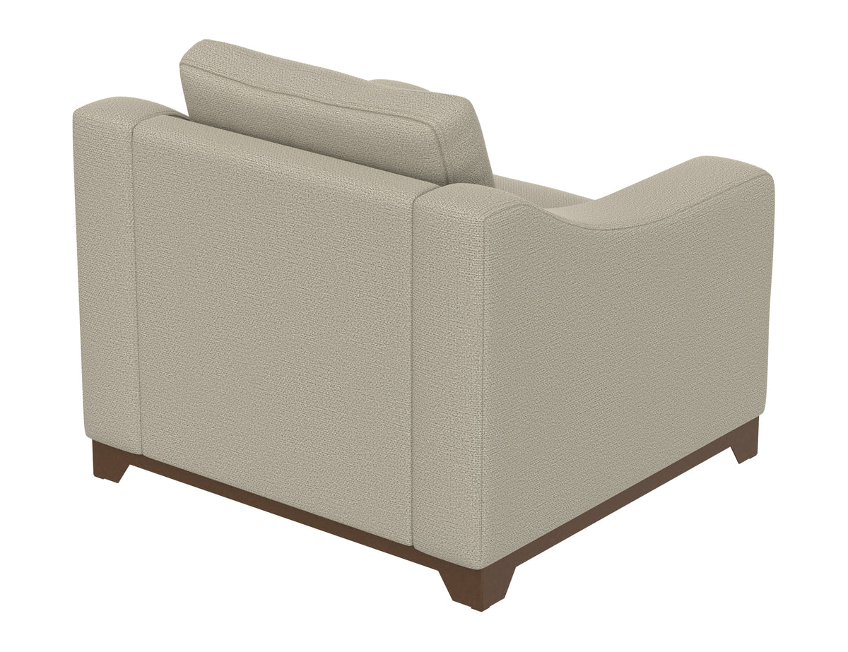 Natural Parota Armchair, Gray, Wooden Frame & Base - IUP868-ACH-151