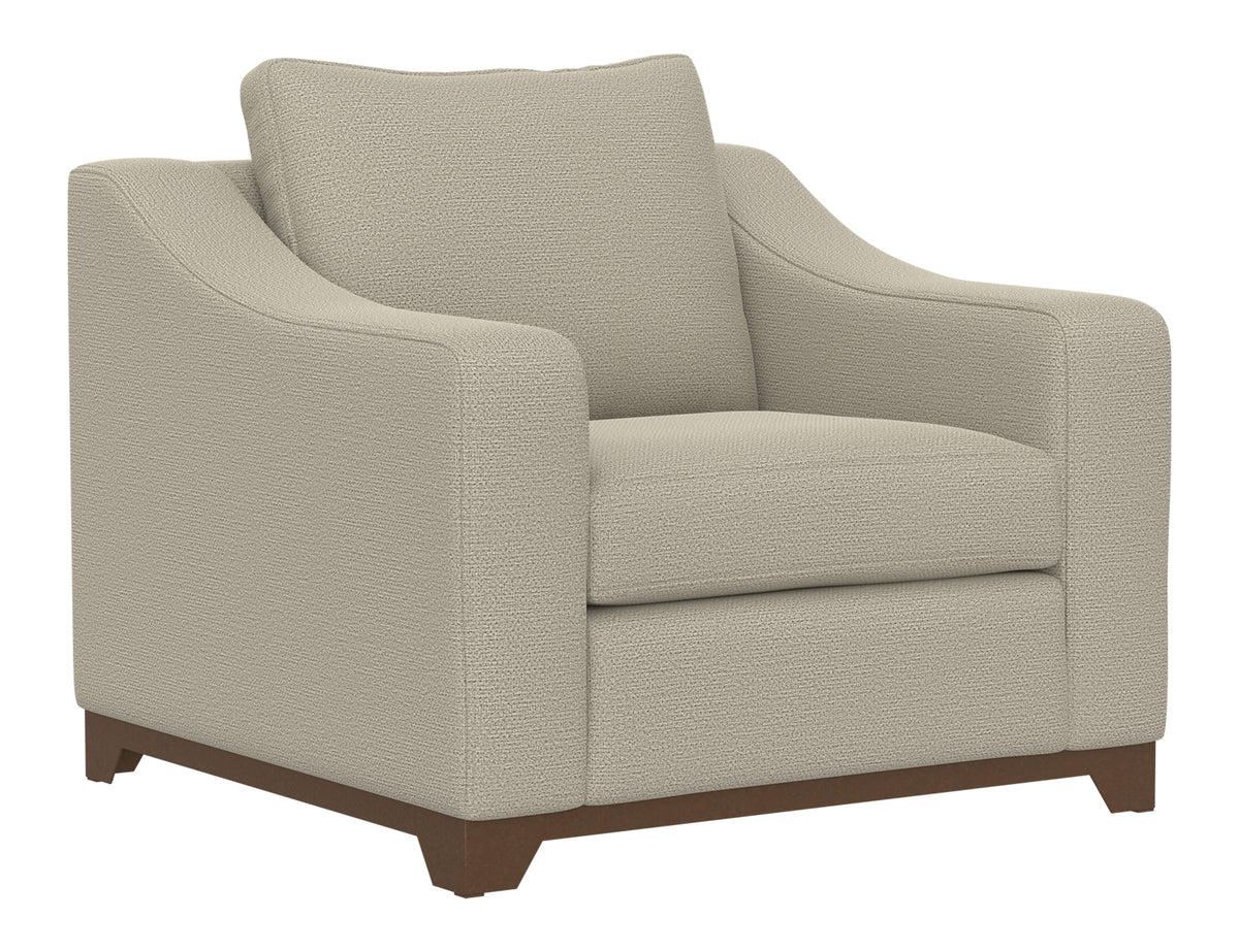 Natural Parota Armchair, Gray, Wooden Frame & Base - IUP868-ACH-151