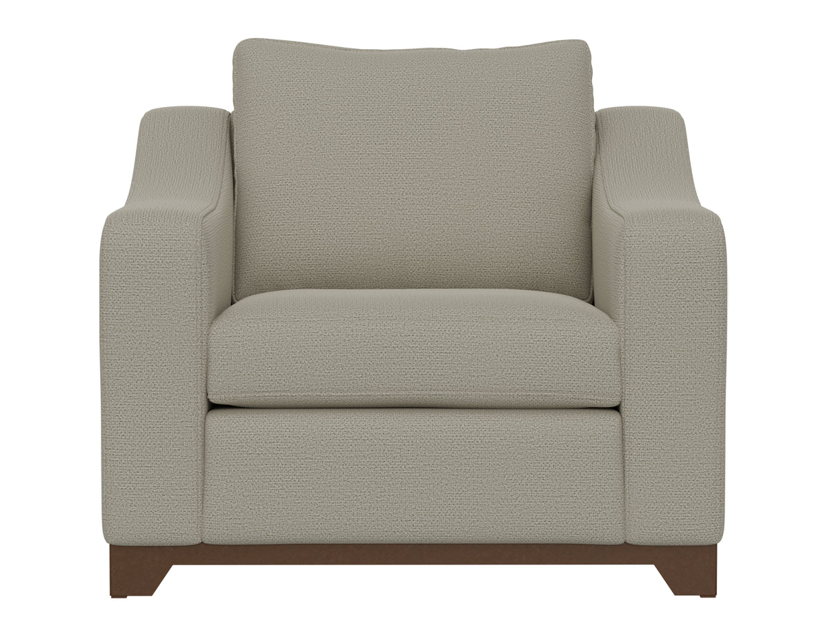 Natural Parota Armchair, Gray, Wooden Frame & Base - IUP868-ACH-151