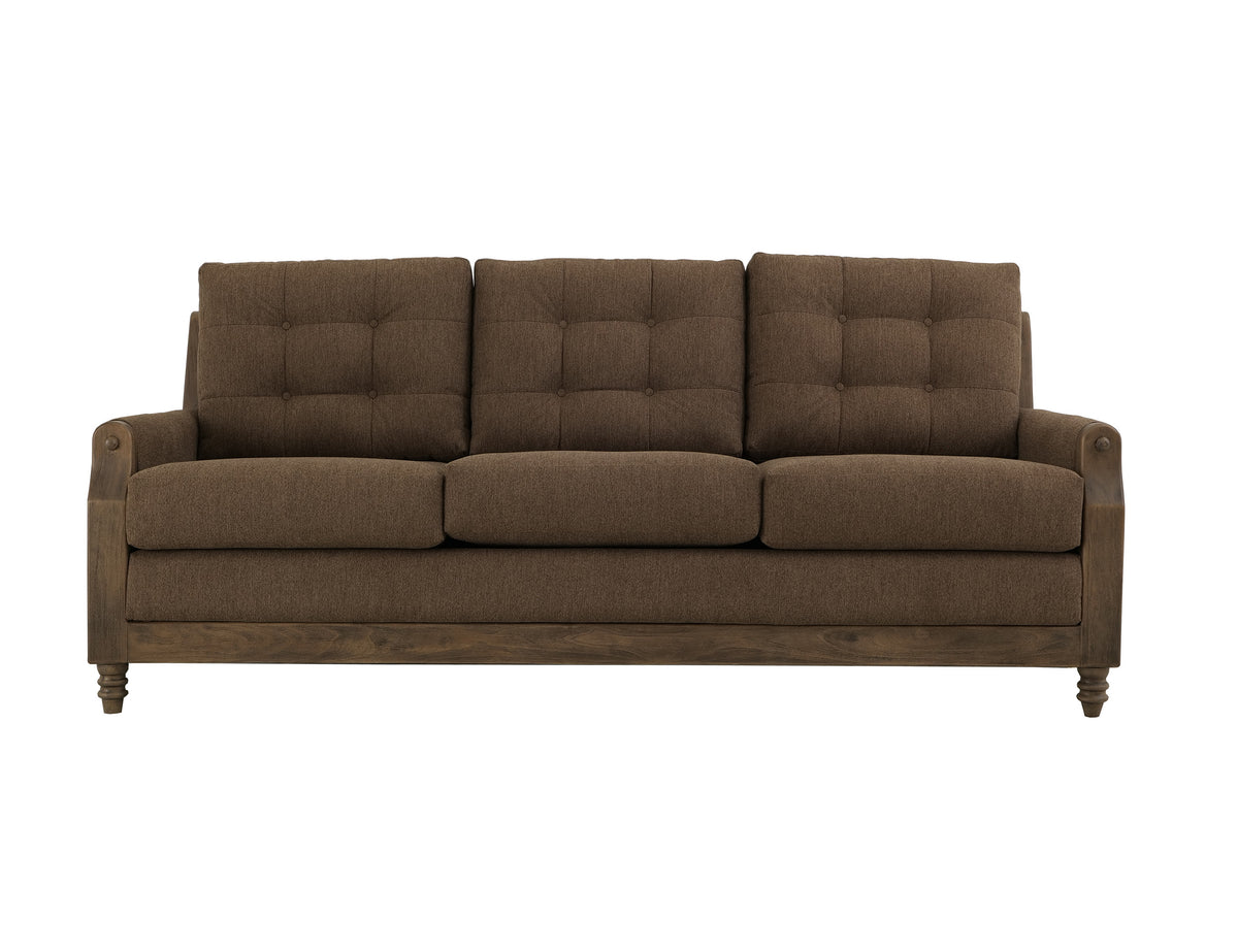 Xel-Ha II Sofa, Brown, Wooden Frame, Upholstered