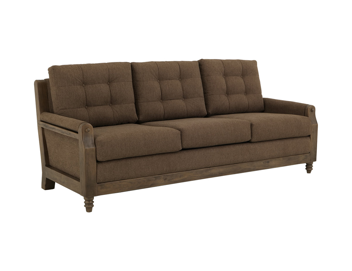 Xel-Ha II Sofa, Brown, Wooden Frame, Upholstered
