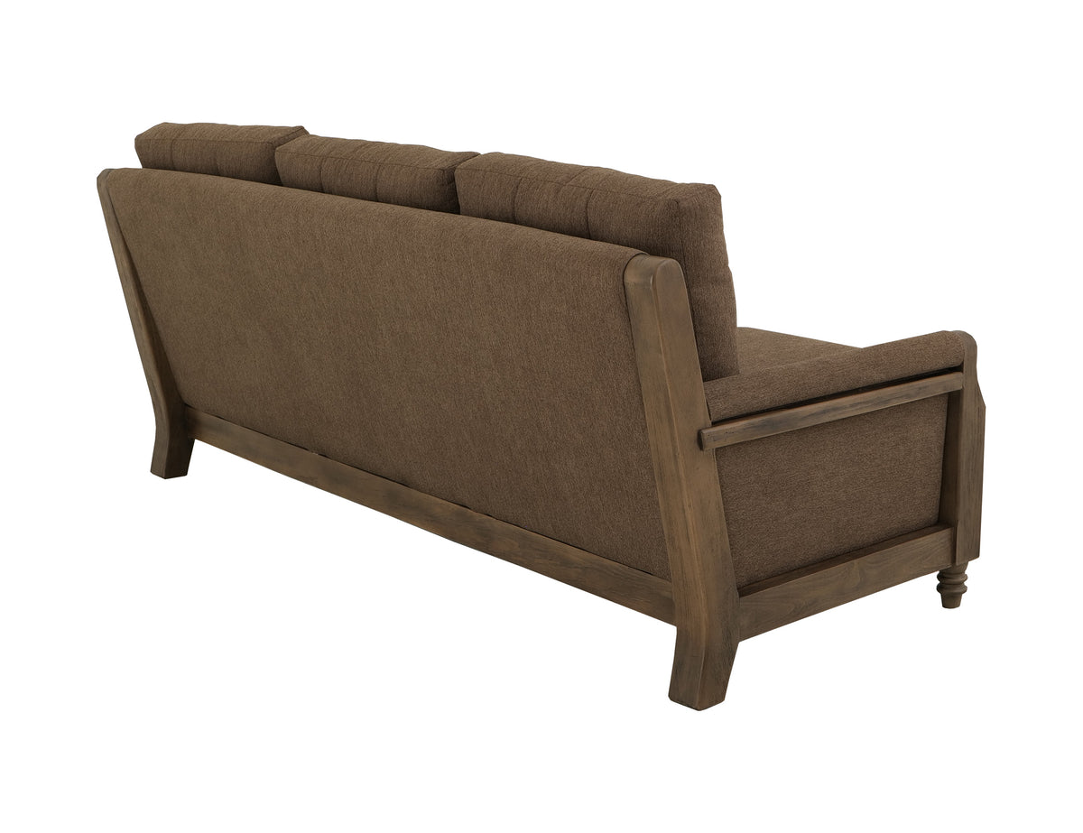Xel-Ha II Sofa, Brown, Wooden Frame, Upholstered