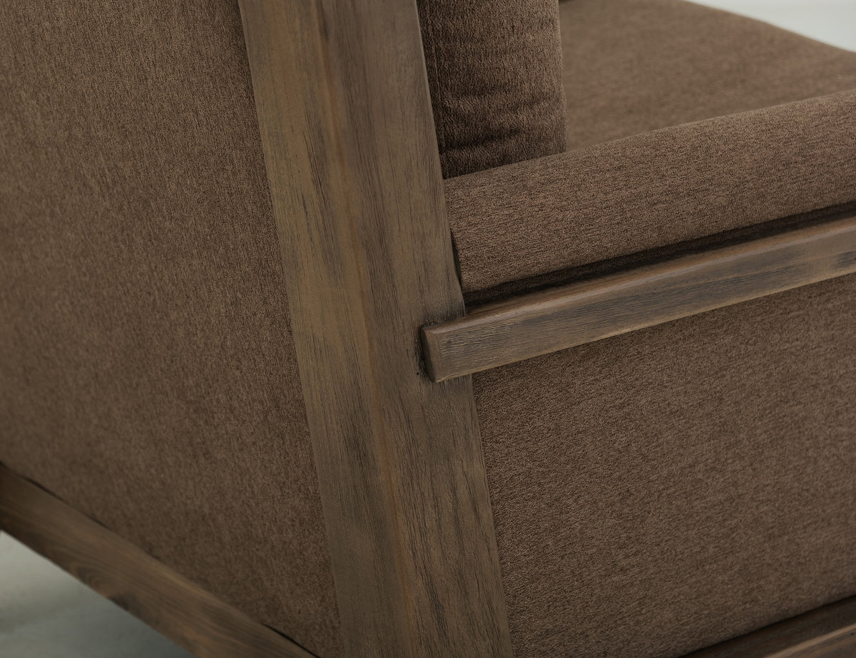 Xel-Ha II Loveseat, Brown, Wooden Frame, Upholstered