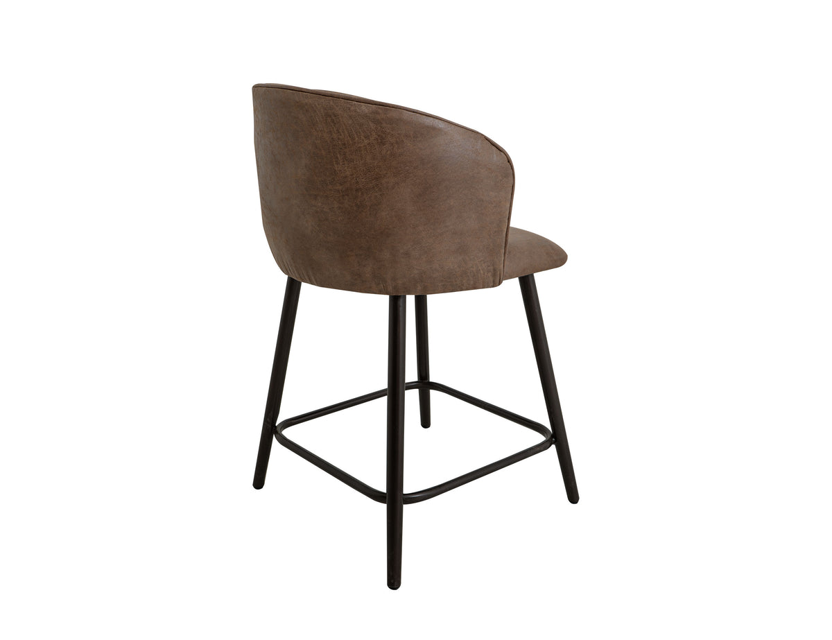 Tamesis Upholstered Barstool, Brown, Barstool 24"