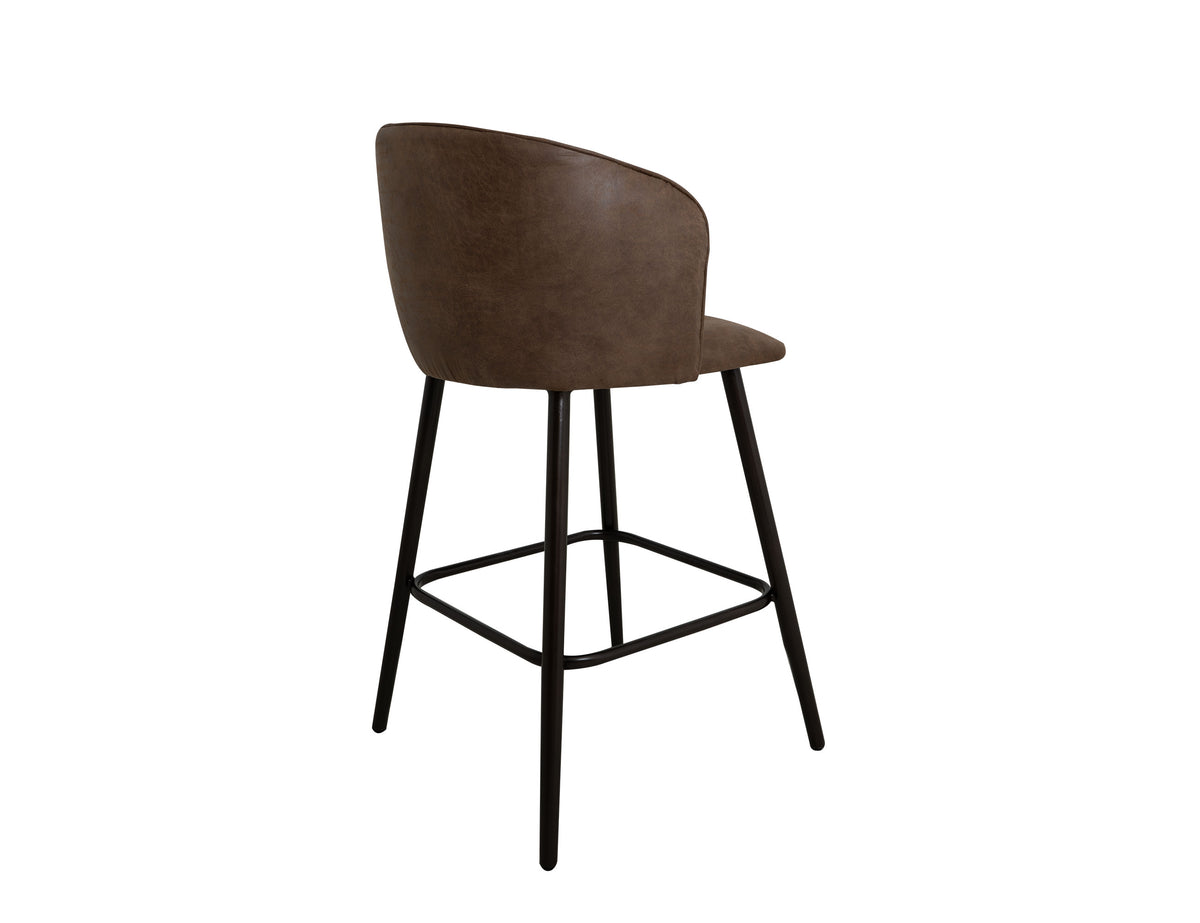 Tamesis Upholstered Barstool, Brown, Barstool 30"
