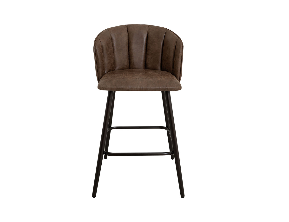 Tamesis Upholstered Barstool, Brown, Barstool 30"