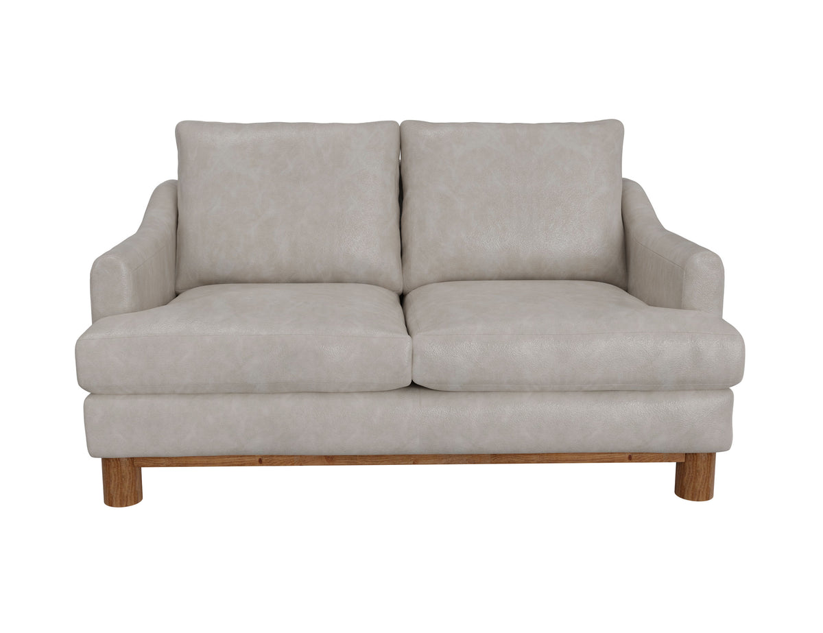 Olimpia Loveseat, Gray, Wooden Frame & Base