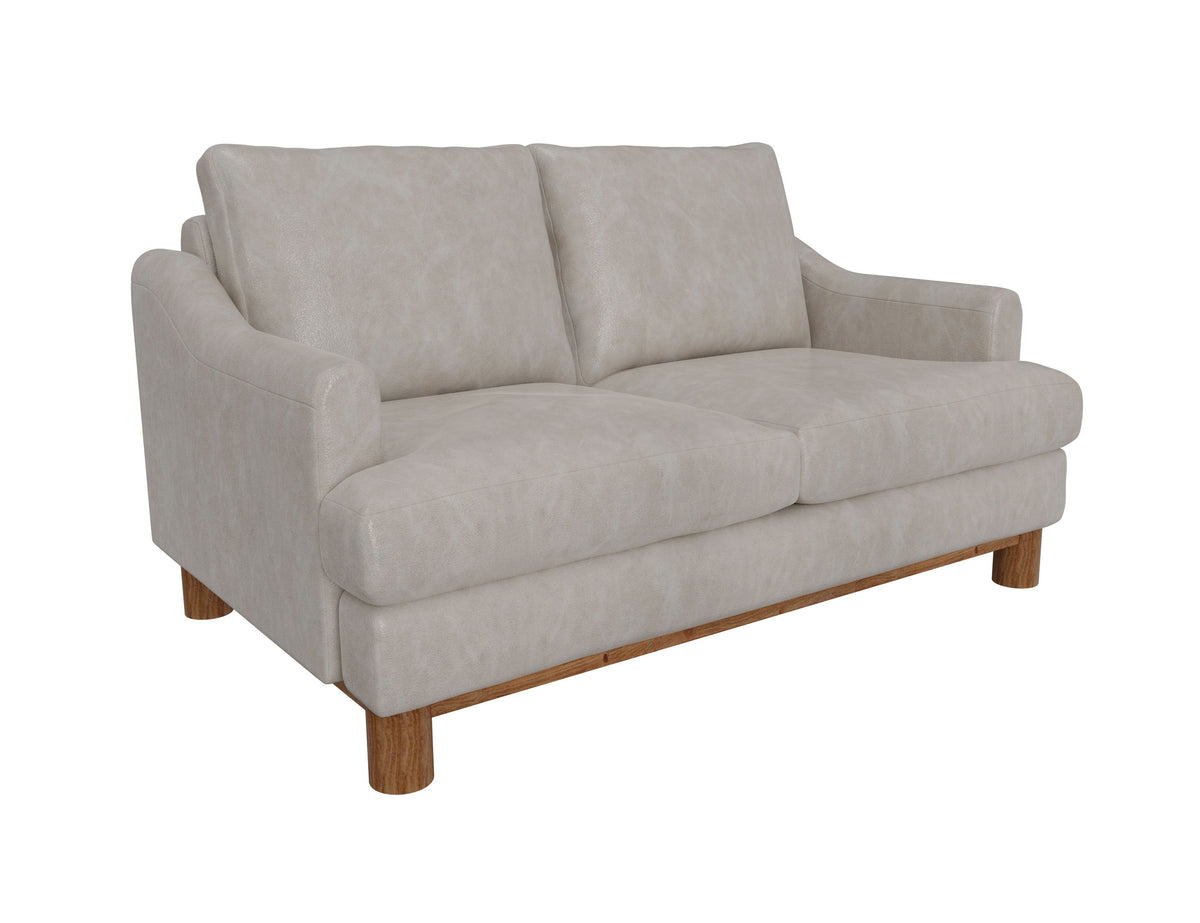 Olimpia Loveseat, Gray, Wooden Frame & Base