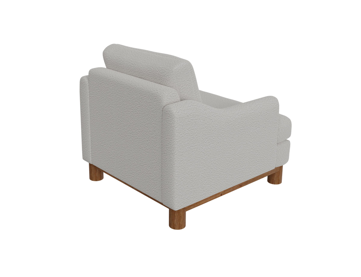 Olimpia Armchair, Beige, Wooden Frame & Base - IUP738-ACH-101