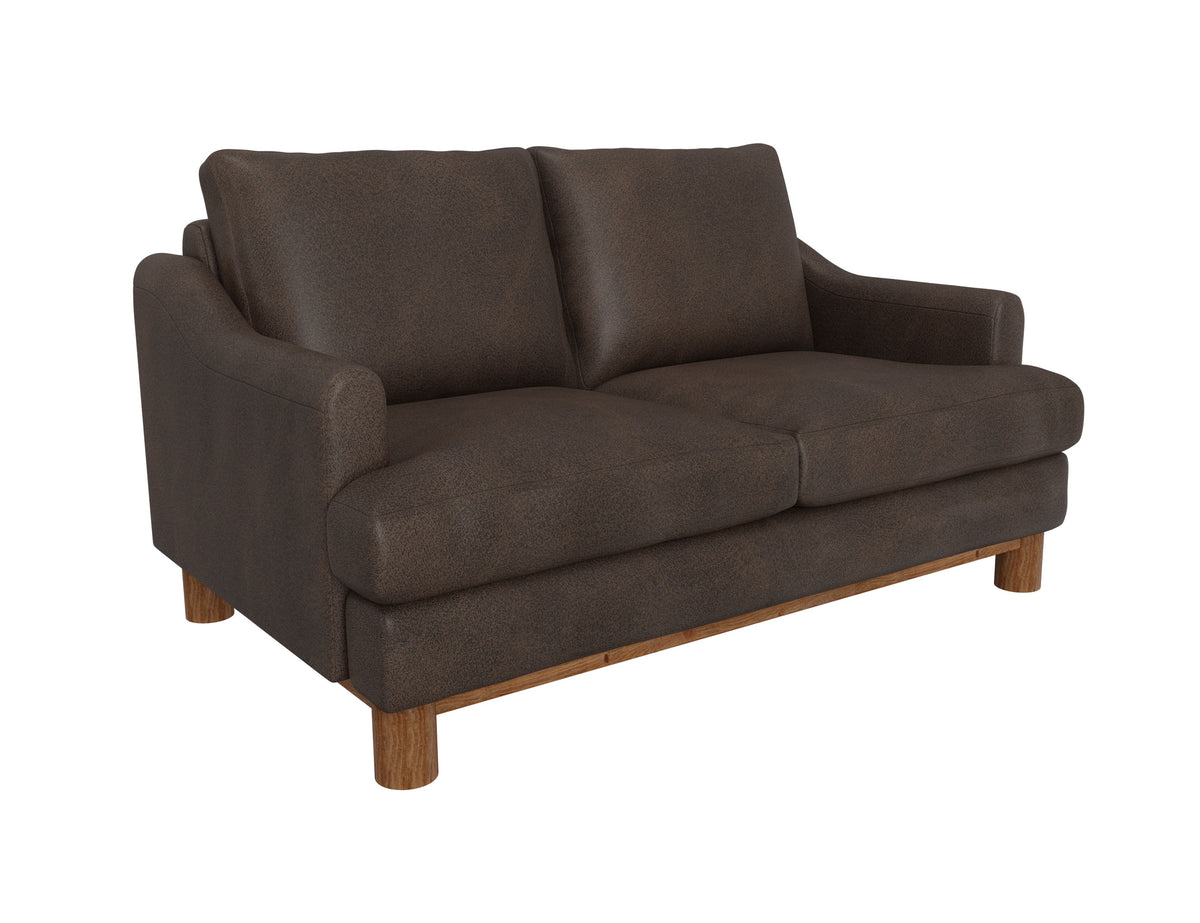 Olimpia Loveseat, Brown, Wooden Frame & Base - IUP738-LOV-212