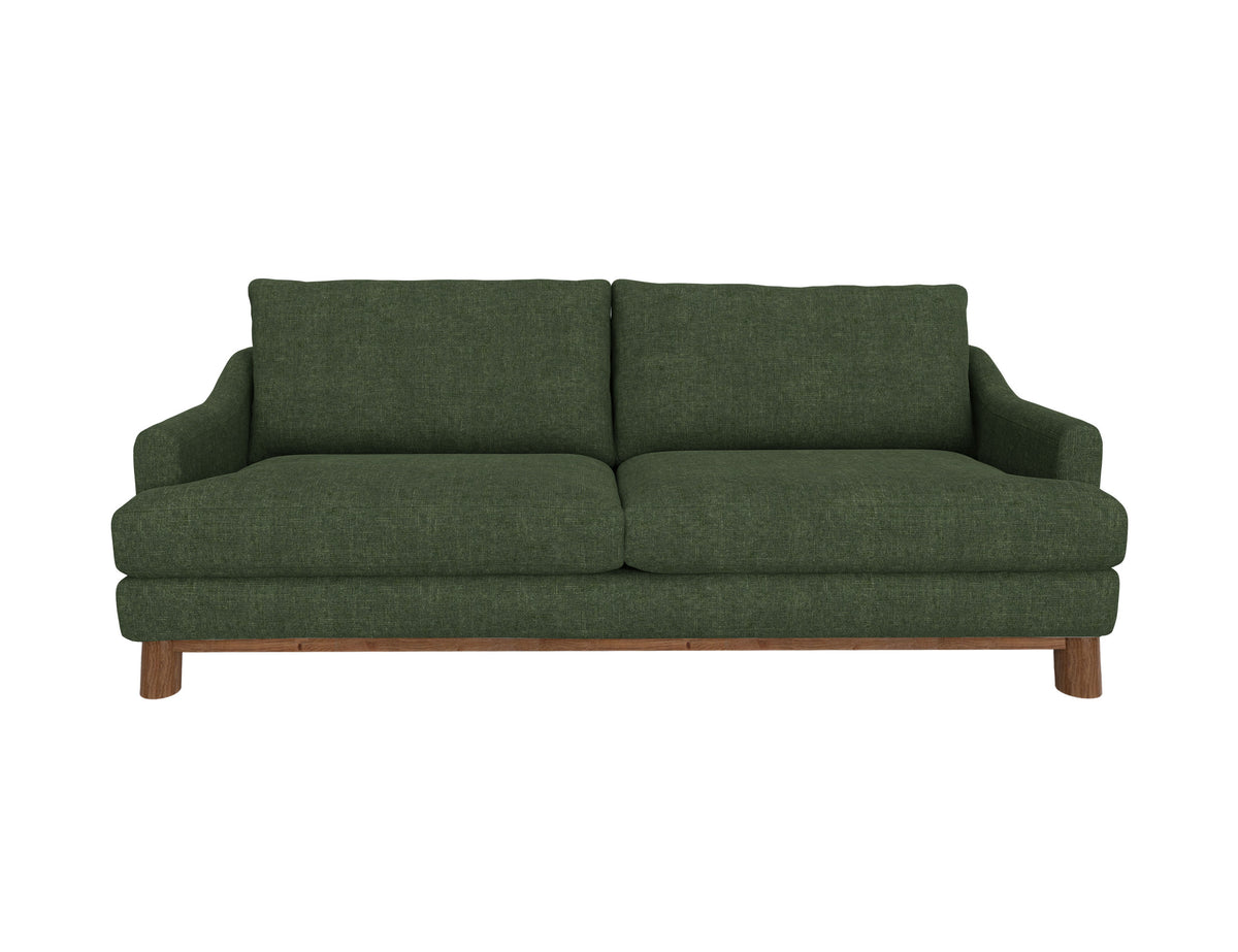 Olimpia Sofa, Green, Wooden Frame & Base