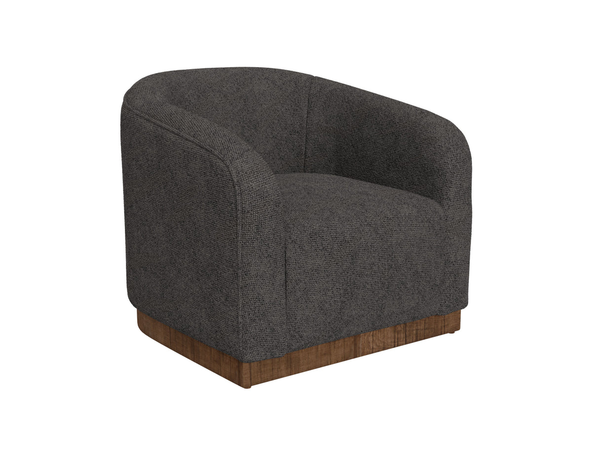 Suomi Armchair, Gray, Wooden Frame & Base - IUP551-ACH-121