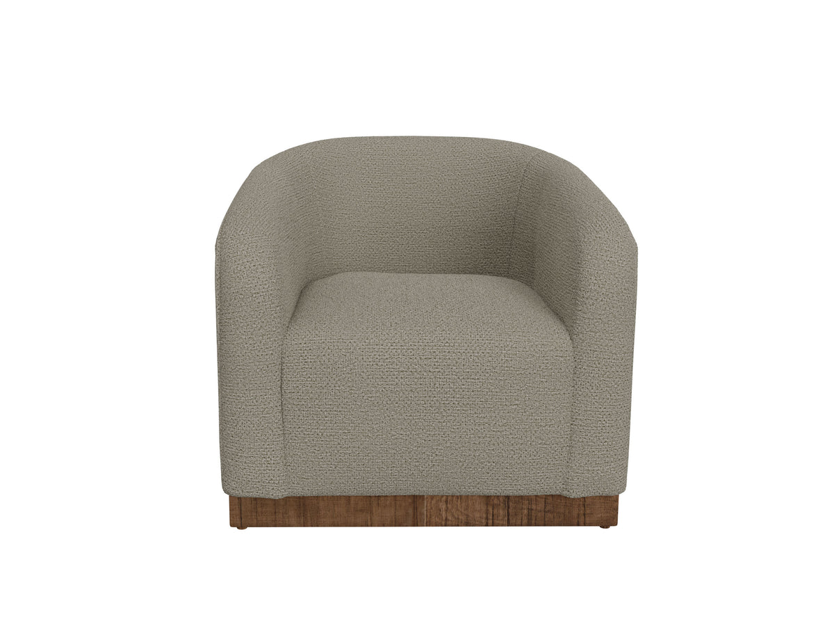 Suomi Armchair, Gray, Wooden Frame & Base - IUP551-ACH-151
