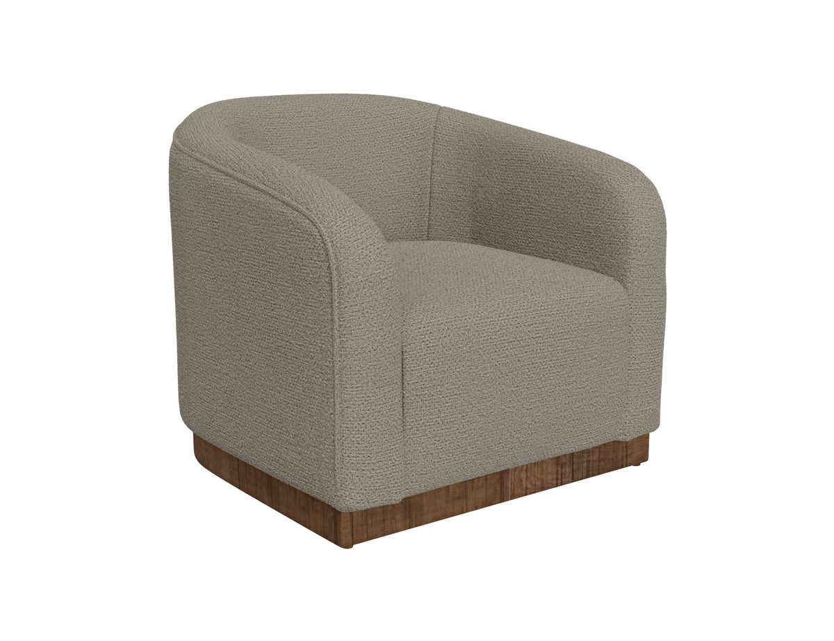 Suomi Armchair, Gray, Wooden Frame & Base - IUP551-ACH-151
