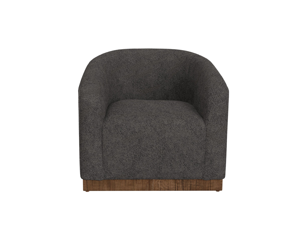 Suomi Armchair, Gray, Wooden Frame & Base - IUP551-ACH-121