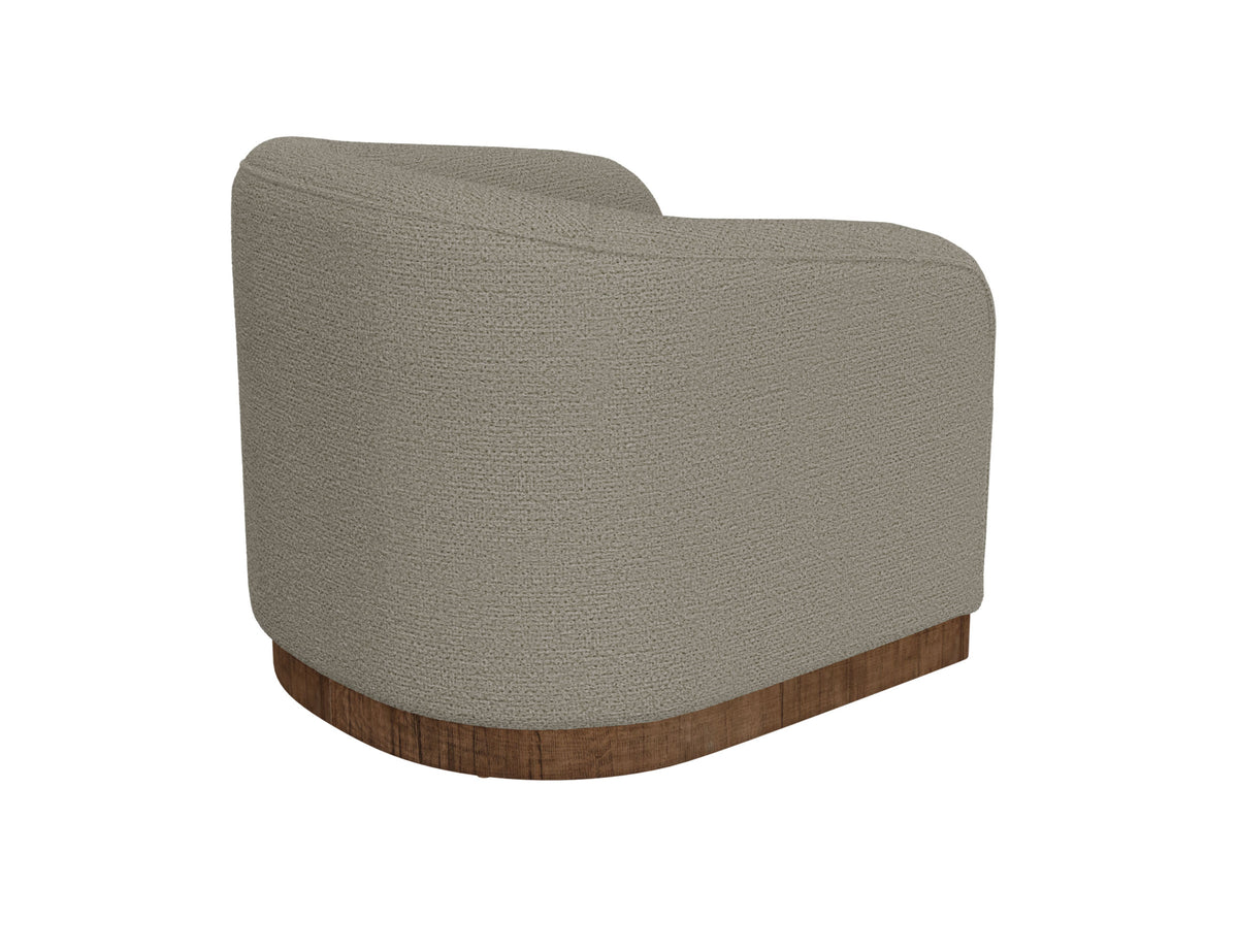 Suomi Armchair, Gray, Wooden Frame & Base - IUP551-ACH-151