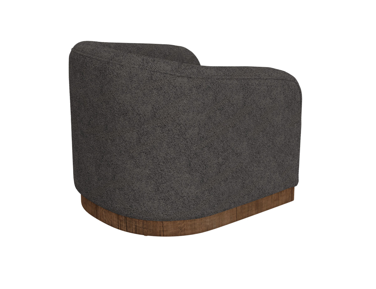 Suomi Armchair, Gray, Wooden Frame & Base - IUP551-ACH-121