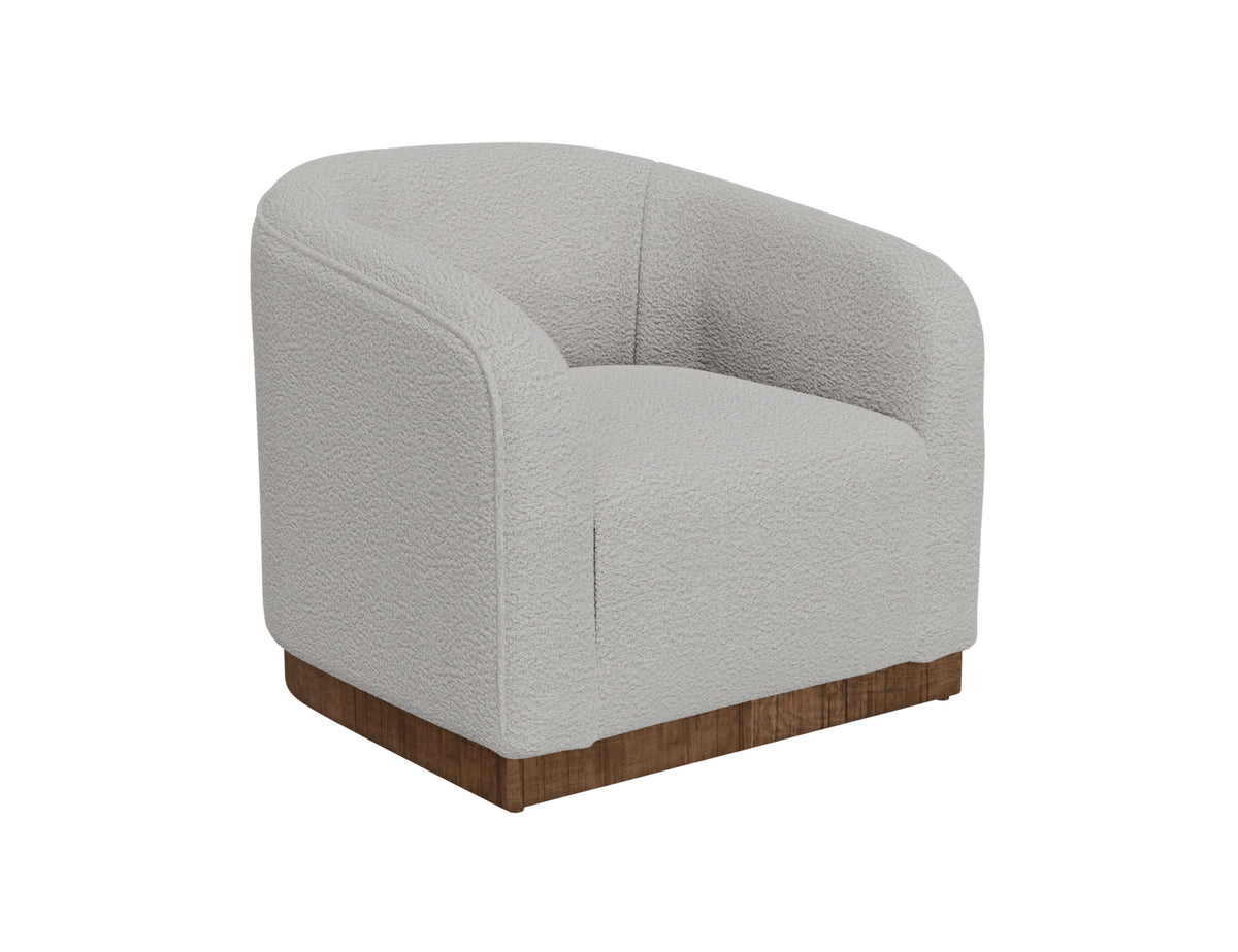 Suomi Armchair, Beige, Wooden Frame & Base - IUP551-ACH-101