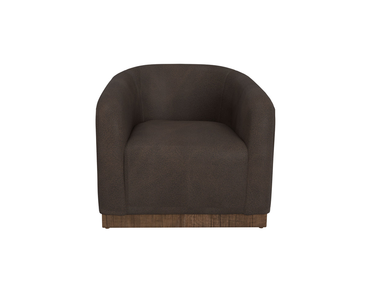 Suomi Armchair, Brown, Wooden Frame & Base
