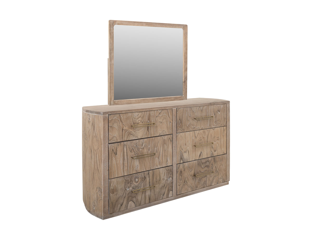 White Balam Dresser, White, 6 Drawer